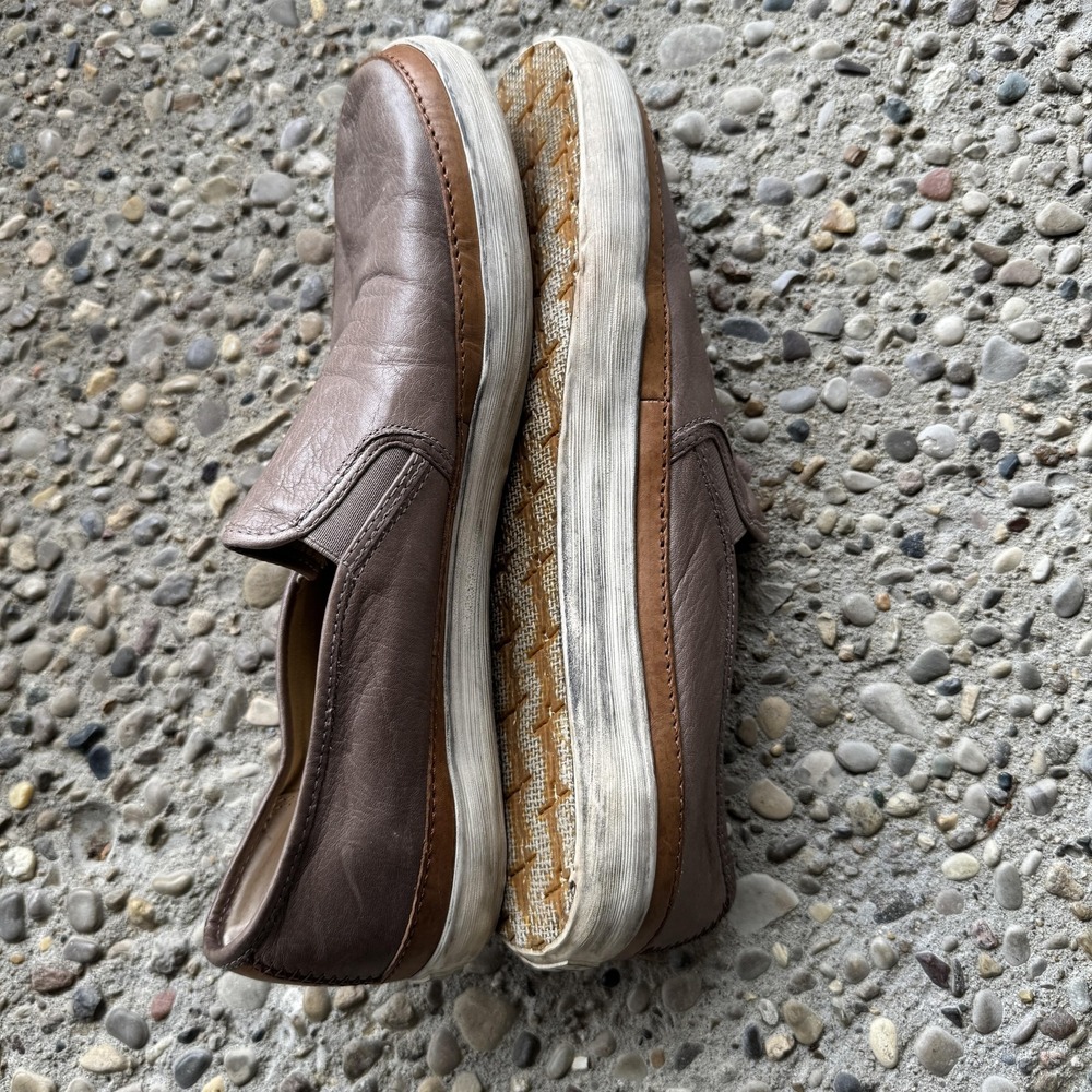 Frye Gavin Slip On Shoes Mens Size 11.5 Brown Leather Casual Loafers Sneakers - Picture 9 of 14